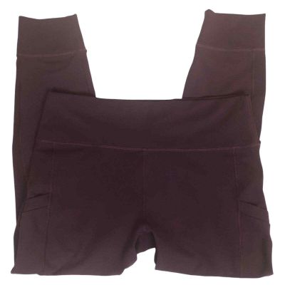 Fabletics Leggings Womens Small Purple Mid Rise Athletic Workout Yoga Gym Pocket